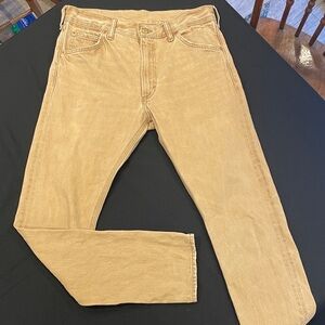 RRL High Tan Slim Jeans
